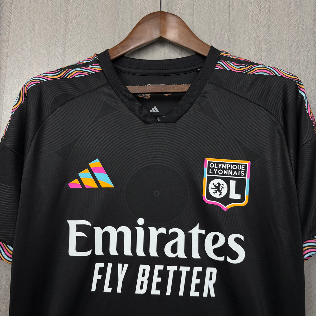 Camisa Olympique Lyonnais Away 26/27 Preta – Versão Torcedor