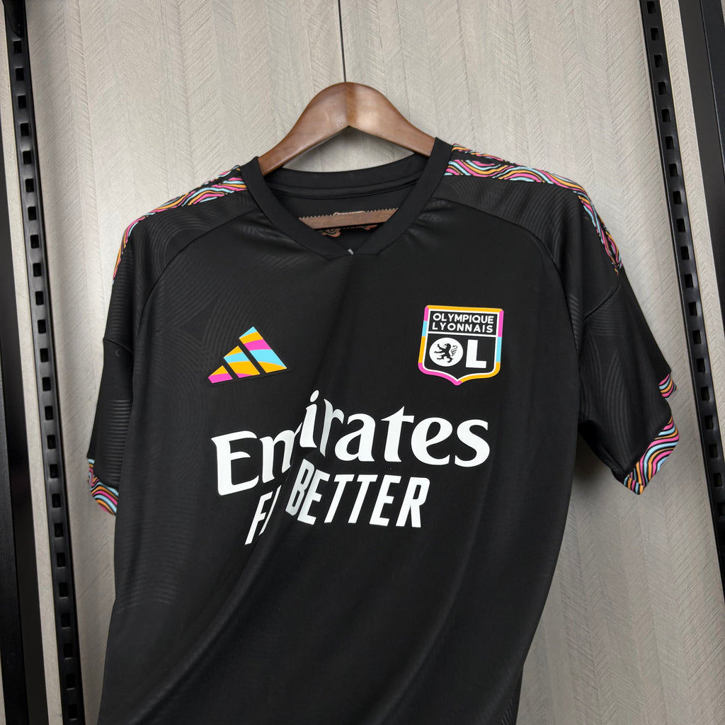 Camisa Olympique Lyonnais Away 26/27 Preta – Versão Torcedor