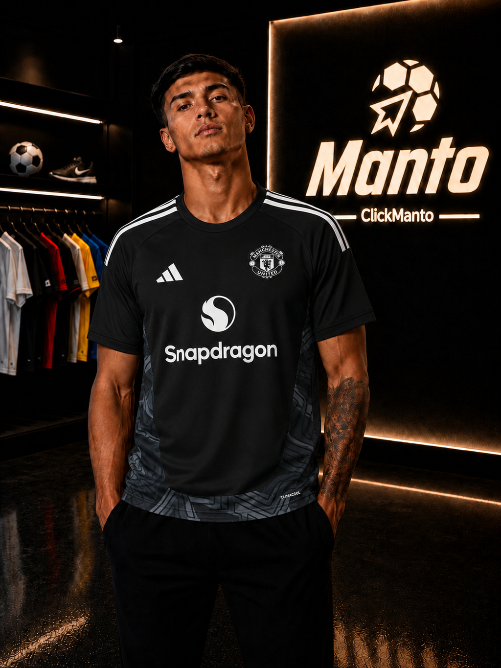 Camisa Manchester United Third 2025/26 Preta – Versão Torcedor