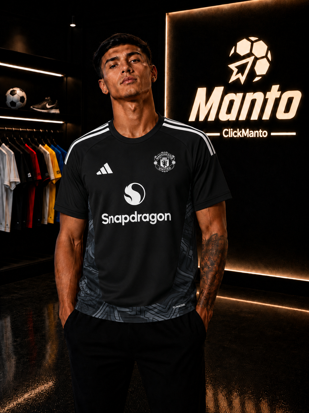 Camisa Manchester United Third 2025/26 Preta – Versão Torcedor