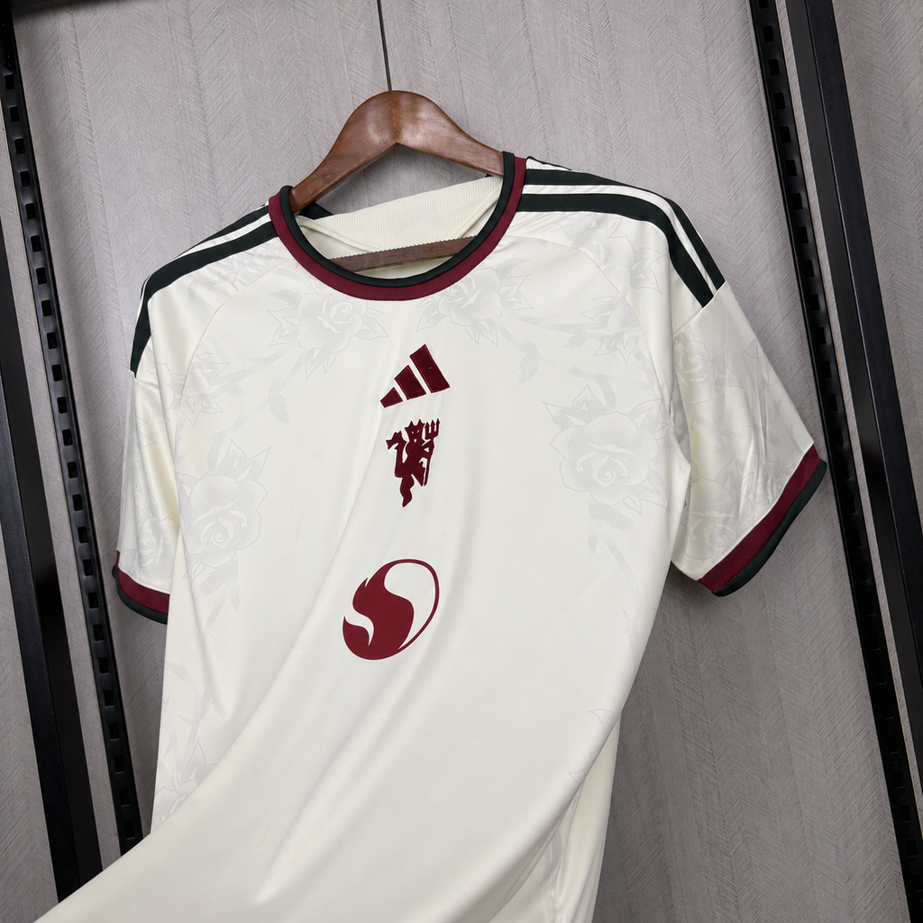 Camisa Manchester United Away 2026/27 Off-White – Versão Torcedor