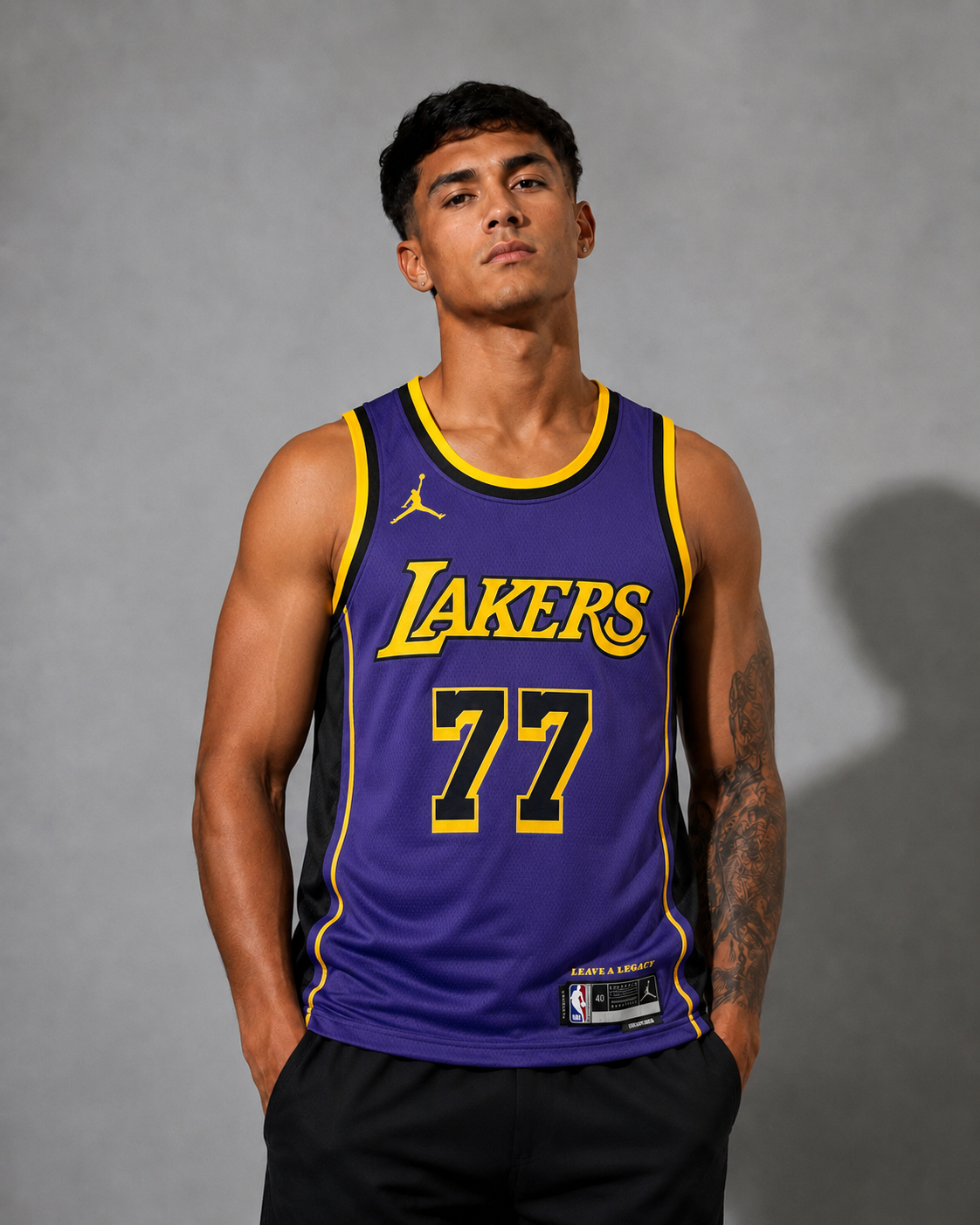 Camisa Los Angeles Lakers Luka Dončić #77 Roxa – NBA