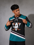 Camisa Anaheim Ducks Retrô NHL Manga Longa