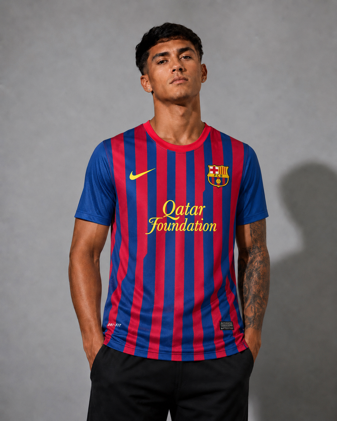 Camisa Barcelona Retrô 2011/12 – Home Qatar Foundation