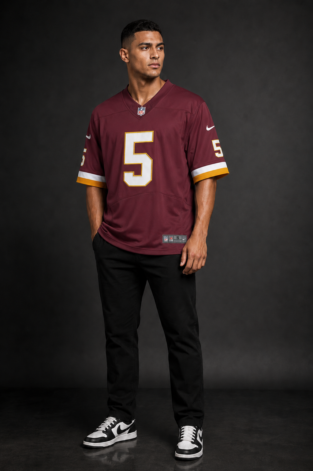 Camisa Washington Redskins NFL – Daniels #5 Vinho
