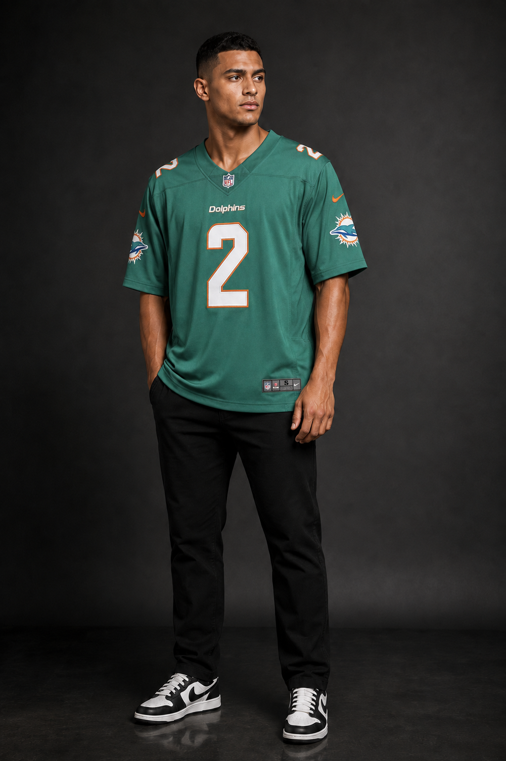 Camisa Miami Dolphins NFL – Willis #2 Verde
