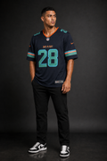 Camisa Miami Dolphins NFL – Achane #28 Azul-Marinho