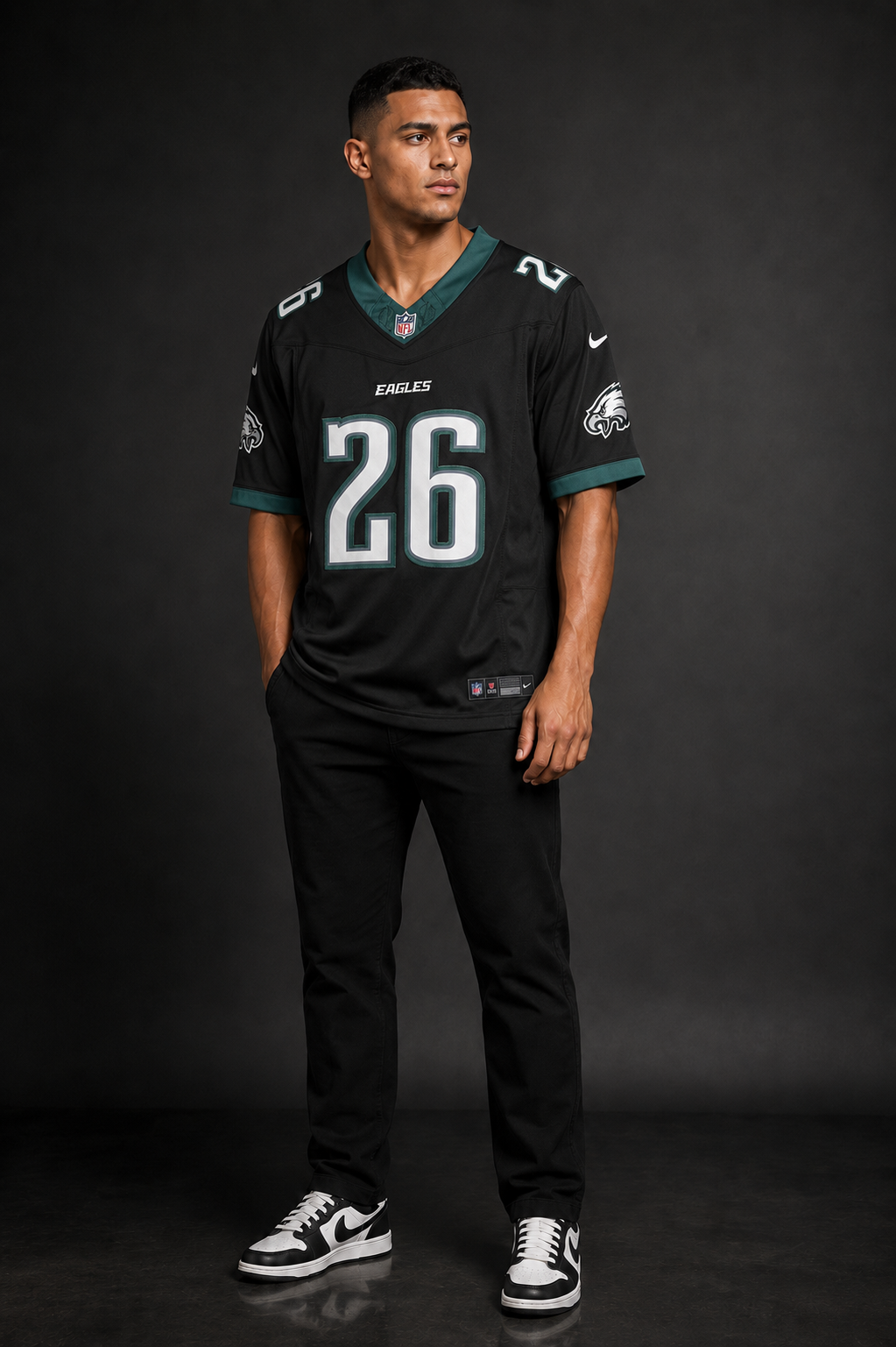 Camisa Philadelphia Eagles NFL – Barkley #26 Preta