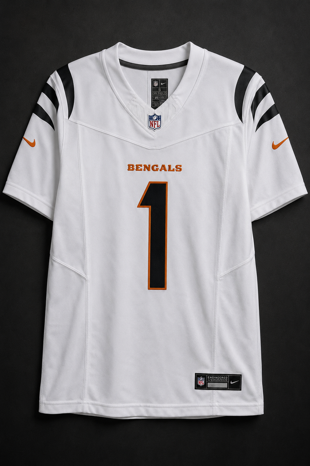 Camisa Cincinnati Bengals NFL – Chase #1 Branca