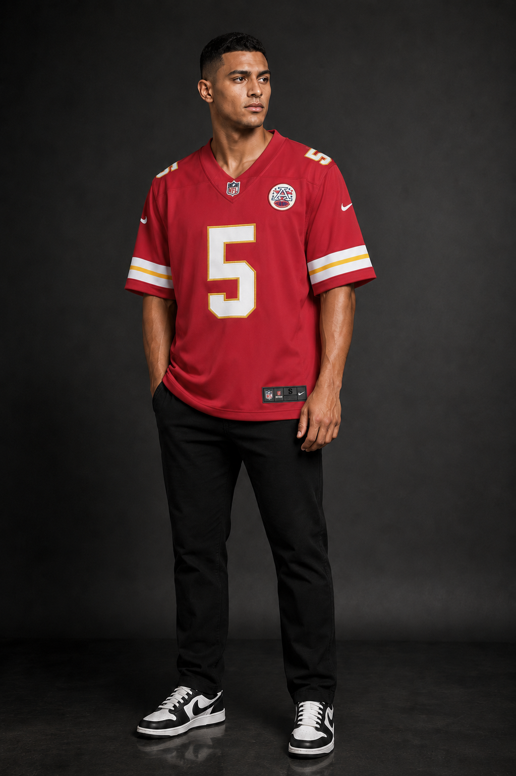 Camisa Kansas City Chiefs NFL – Delane #5 Vermelha