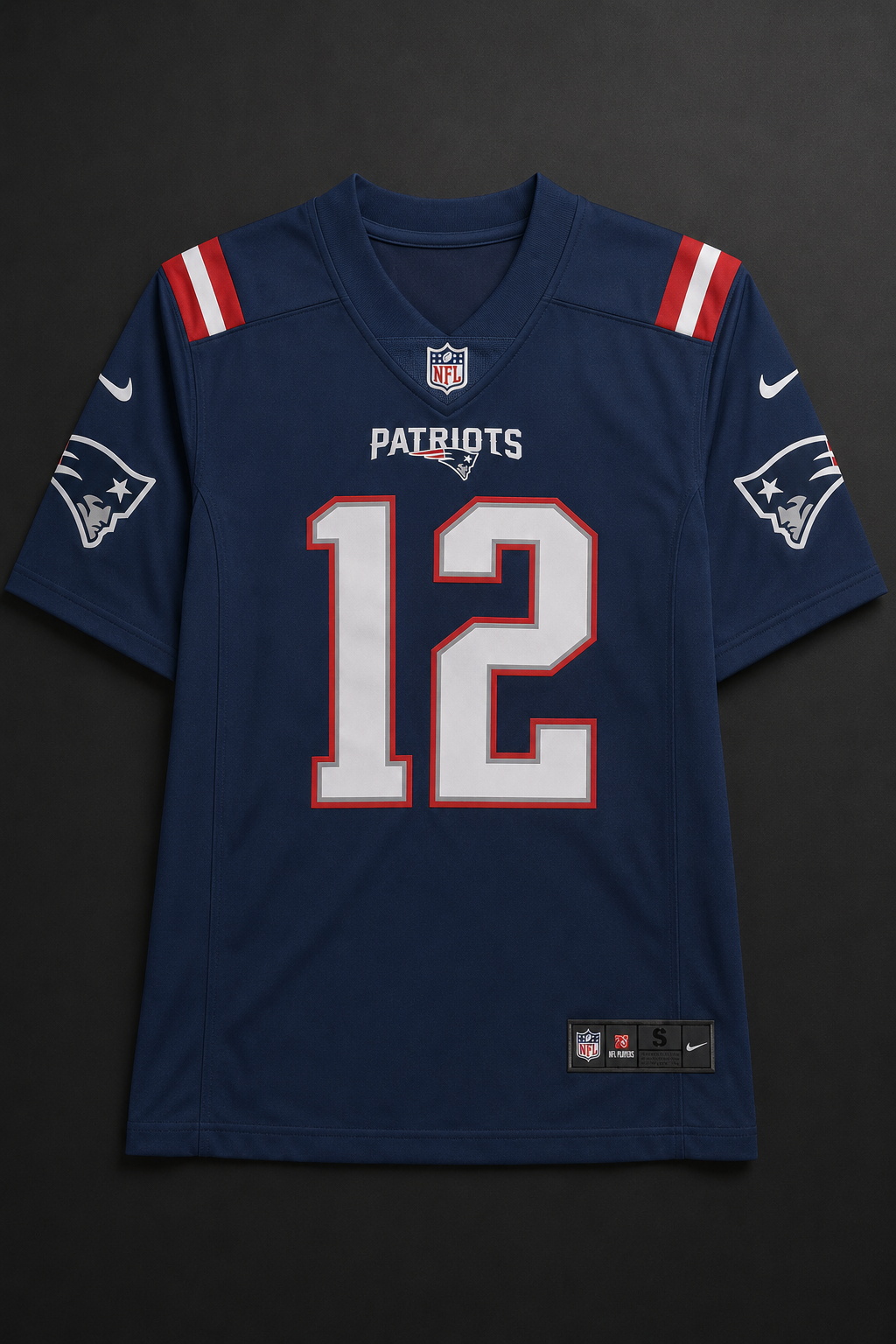 Camisa New England Patriots NFL – Brady #12 Azul-Marinho