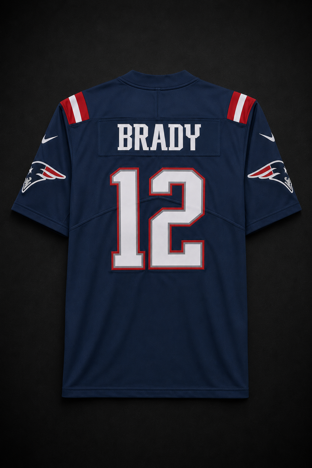 Camisa New England Patriots NFL – Brady #12 Azul-Marinho