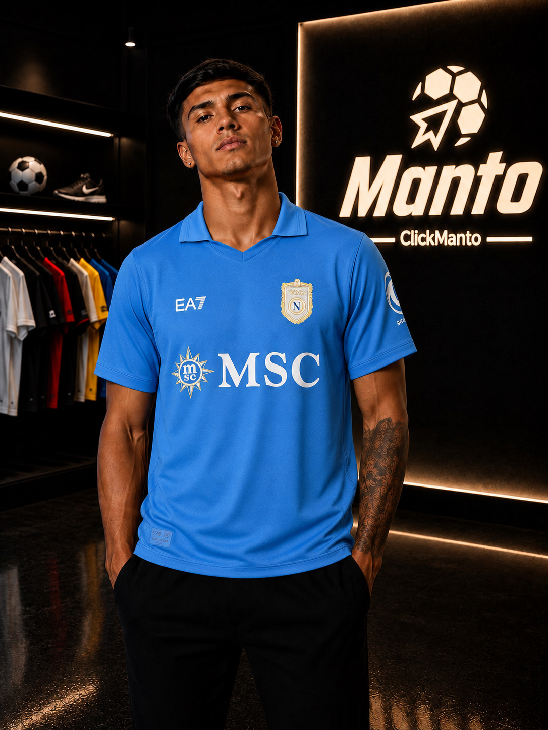 Camisa Napoli Home 2026/27 Azul – Versão Torcedor