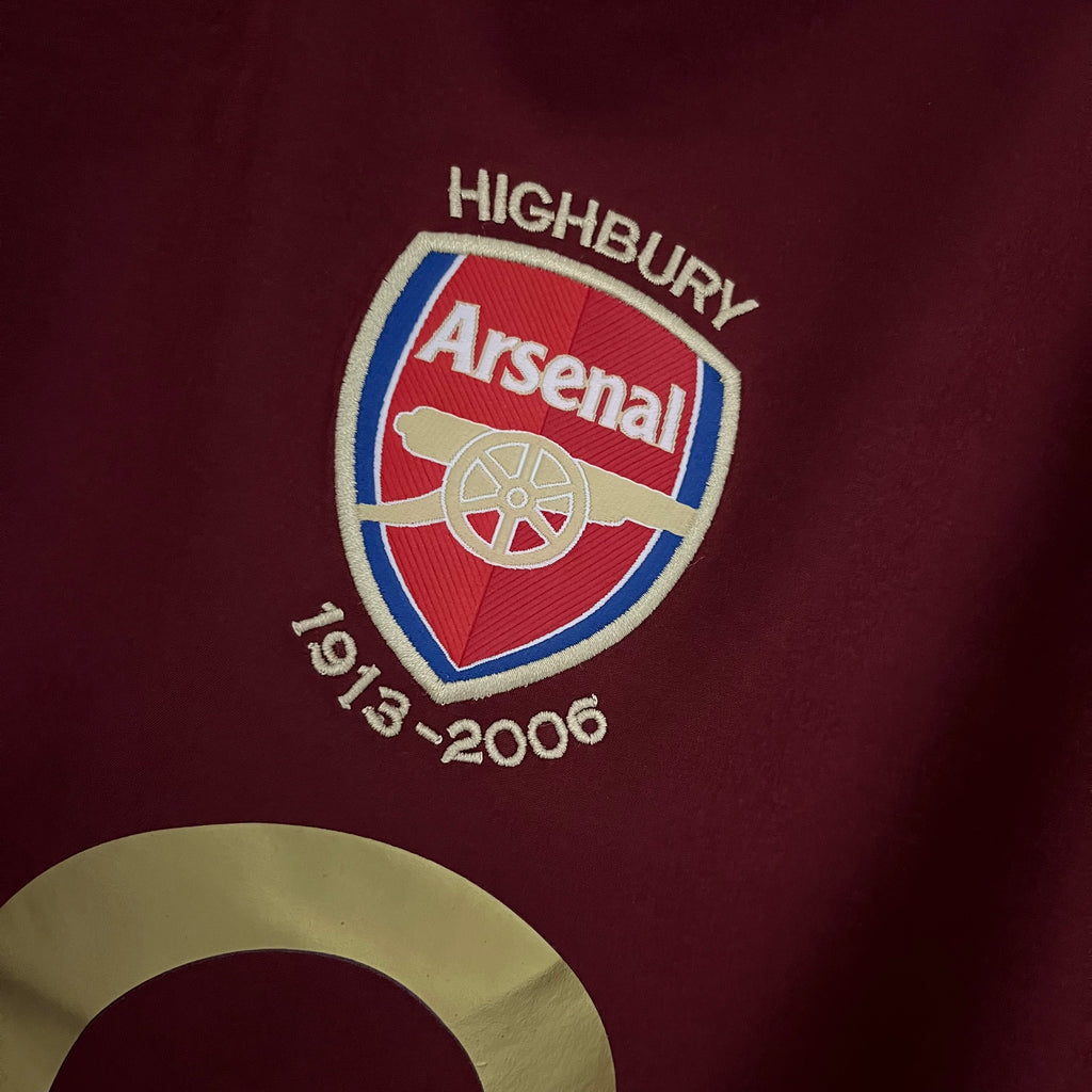 Camisa Arsenal Retrô Highbury 2005/06 – Masculina – Bordô
